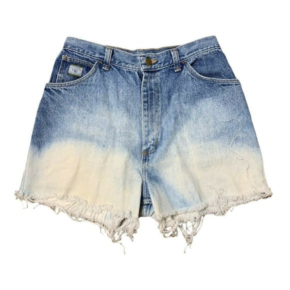 Wrangler Pants - Vintage Wrangler High Rise Bleached Ombré Cut Off Denim Jean Shorts Women’s 12